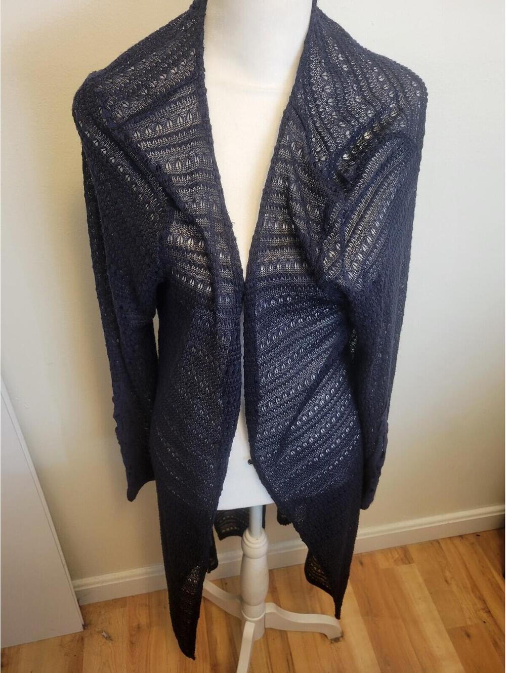 Maurices Navy Blue, Lightweight, Open-weave Cardigan. Women's Size XL